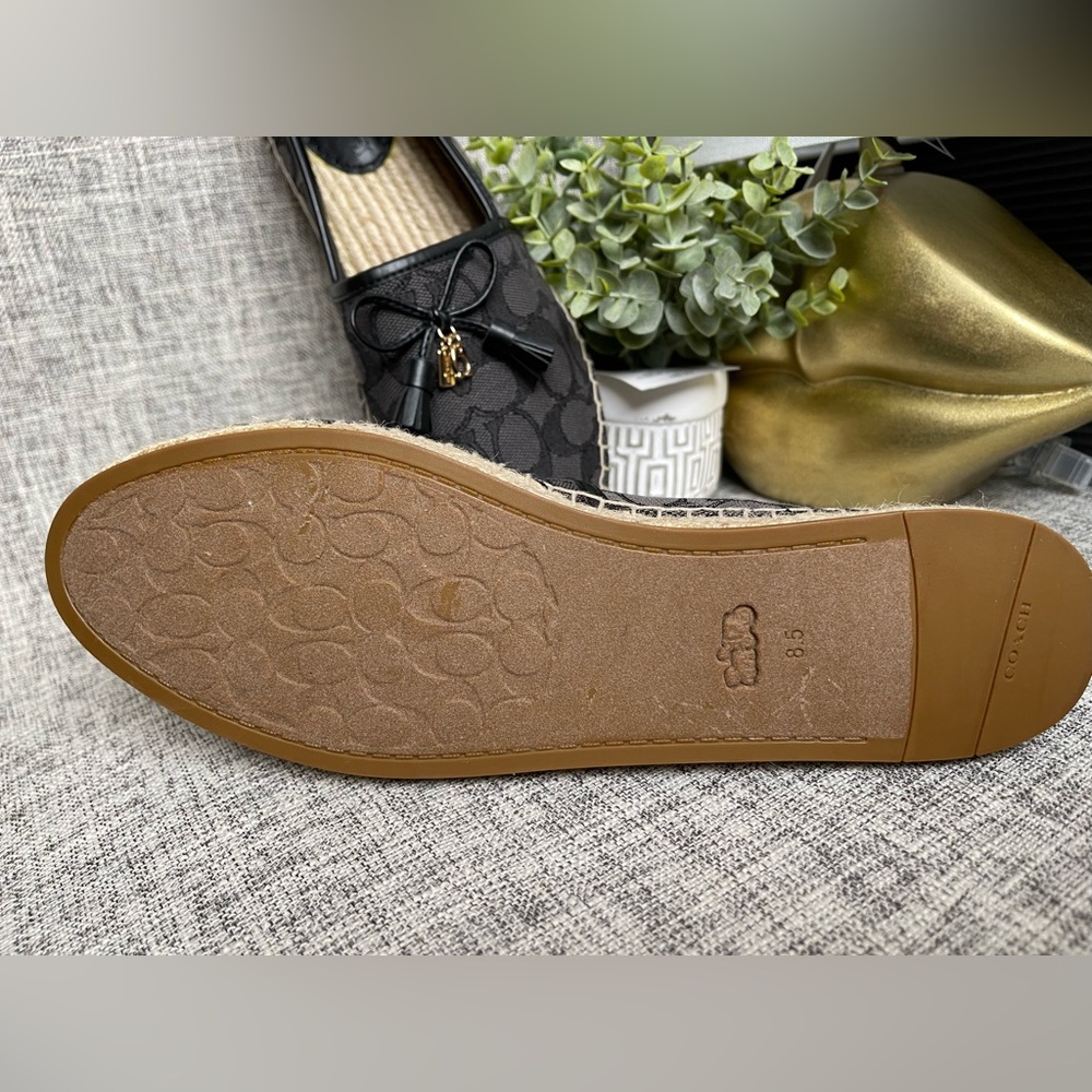 $129( NEW)Coach Carson Signature Jacquard Upper Logo Espadrille - Picture 4 of 8